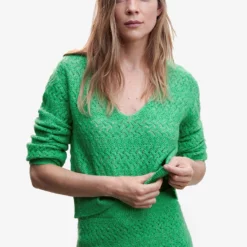 Mango Openwork Knit Sweater