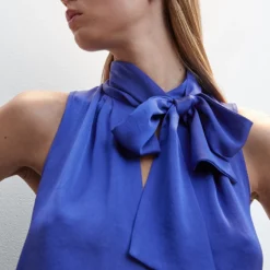 Mango Bow Satin Blouse -Mango popular store mango 3541 7736336 4