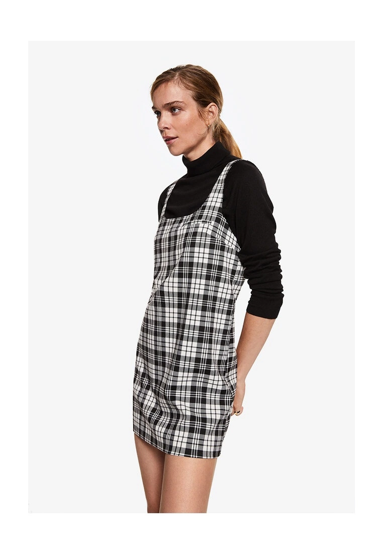 Mango Checked Pinafore Dress 3 Mango Checked Pinafore Dress