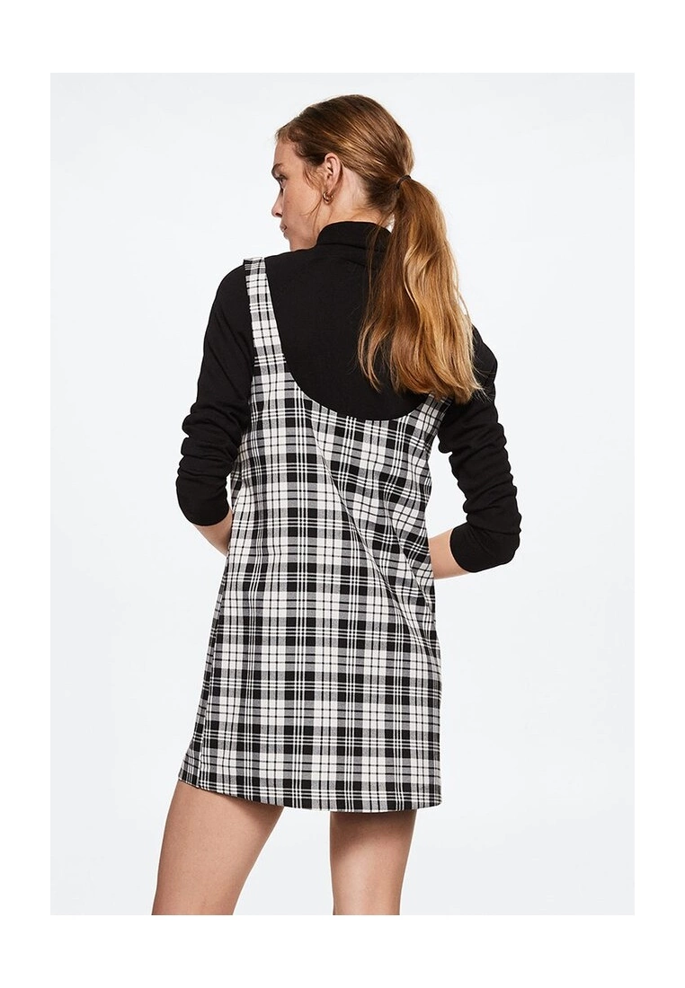 Mango Checked Pinafore Dress 4 Mango Checked Pinafore Dress - Image 2