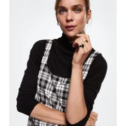 Mango Checked Pinafore Dress 9 Mango Checked Pinafore Dress -Mango popular store mango 3554 8116626 3