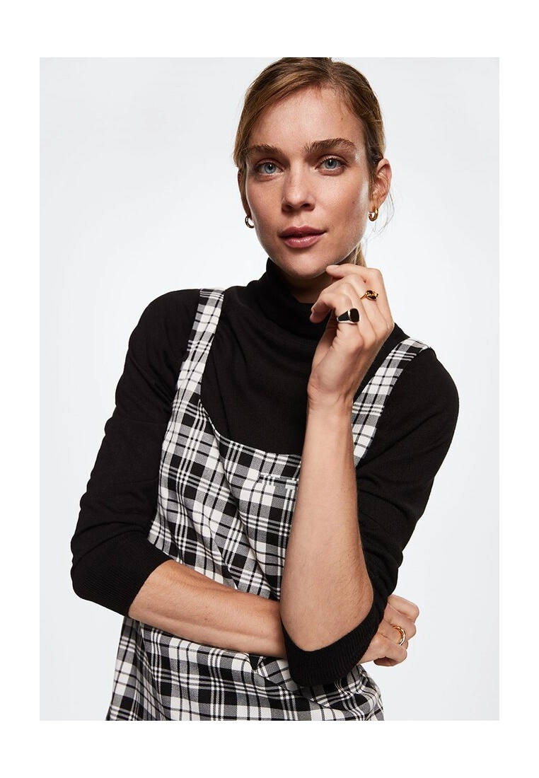 Mango Checked Pinafore Dress 5 Mango Checked Pinafore Dress - Image 3