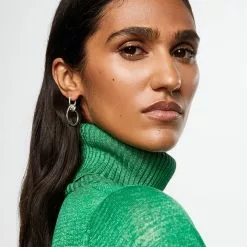 Mango Turtleneck Lurex Sweater -Mango popular store mango 3554 9246336 3