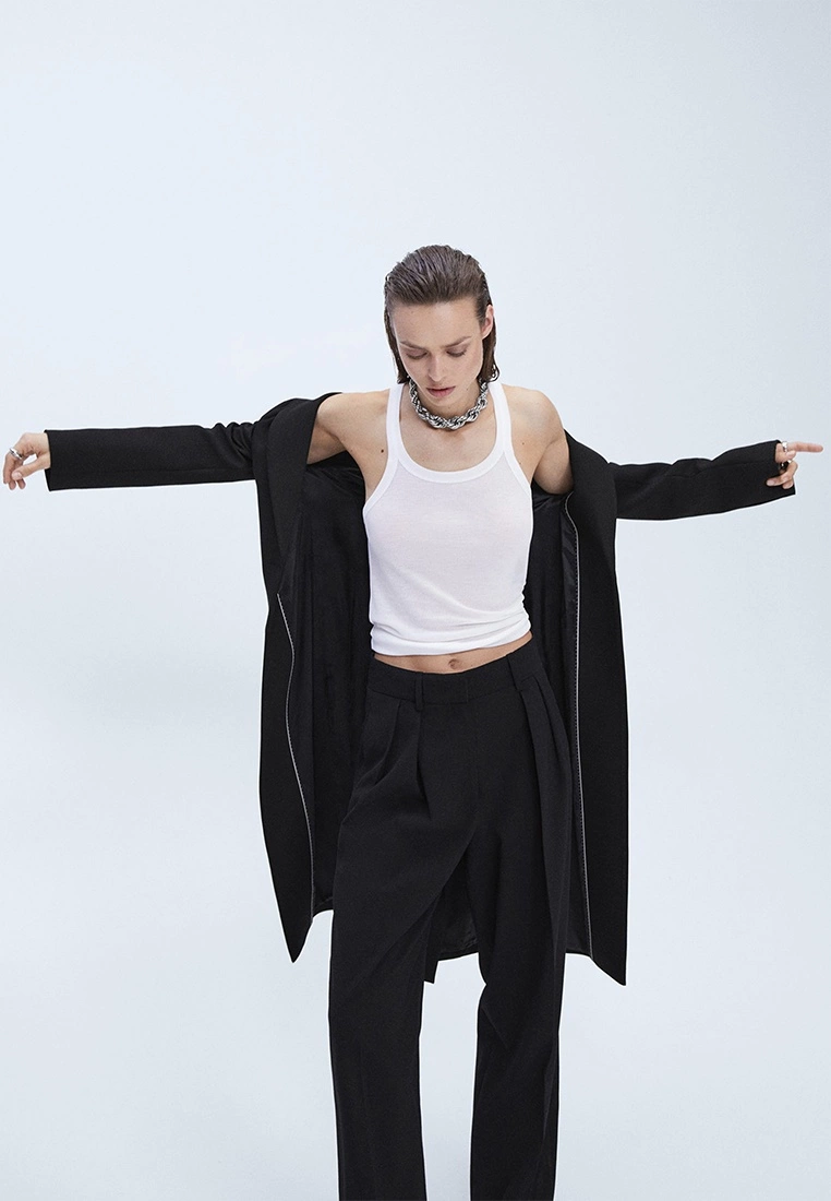 Mango Wide Leg Pleated Trousers 7 Mango Wide Leg Pleated Trousers - Image 5