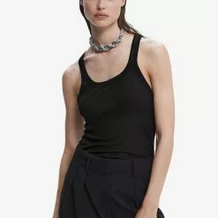 Mango 100% Lyocell Ribbed Top