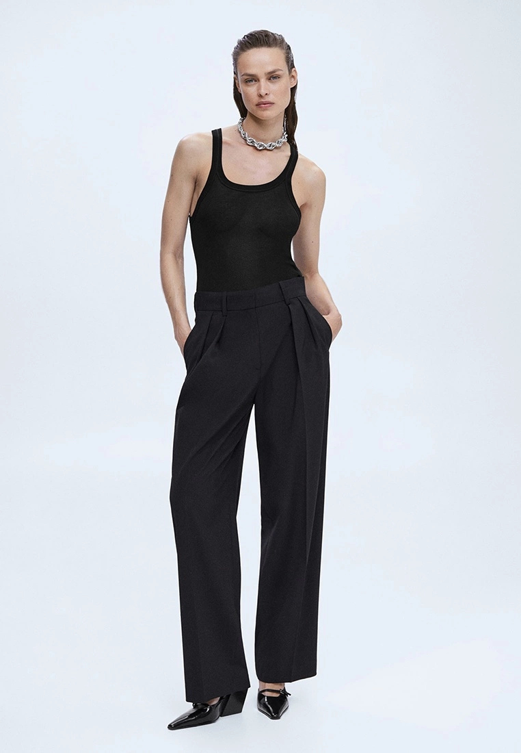 Mango 100% Lyocell Ribbed Top 6 Mango 100% Lyocell Ribbed Top - Image 4