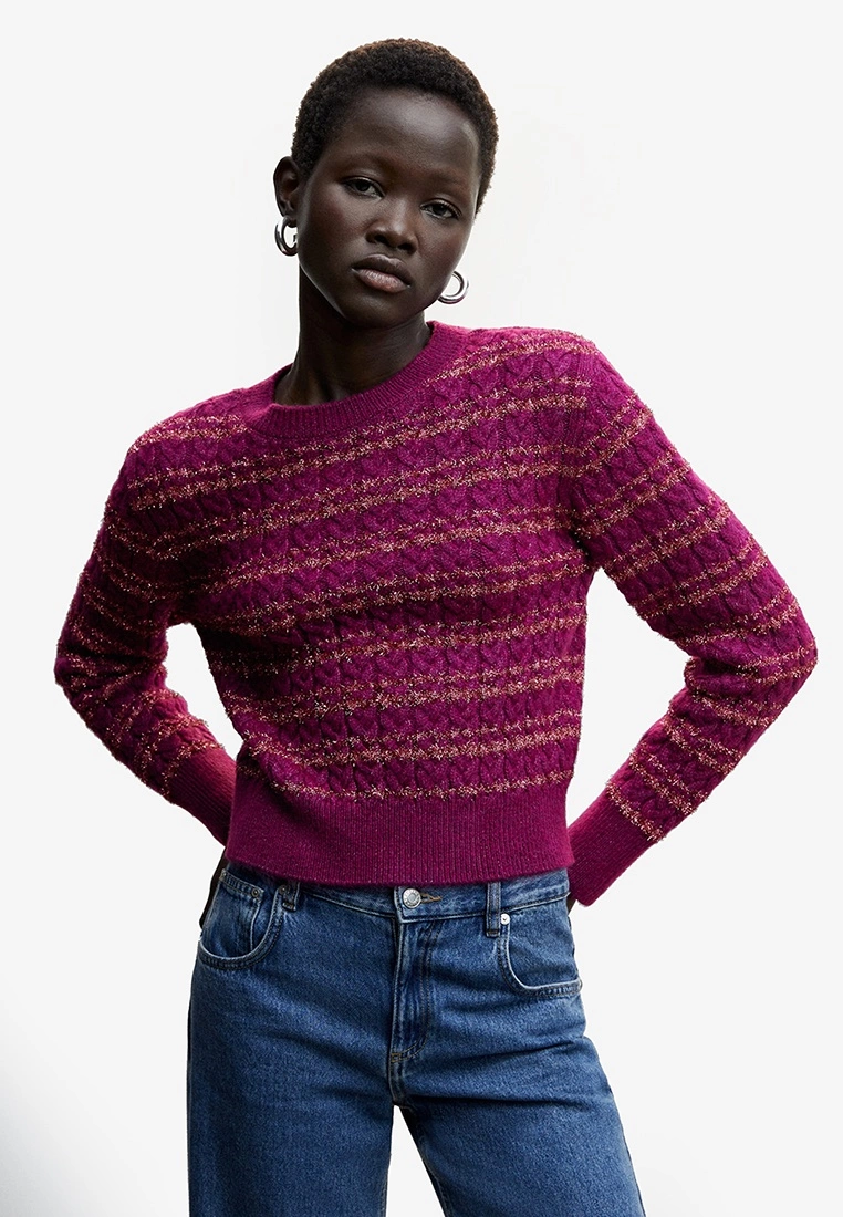 Mango Lurex Braided Sweater 3 Mango Lurex Braided Sweater