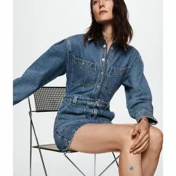 Mango Pocket Denim Dress -Mango popular store mango 3593 2040826 5