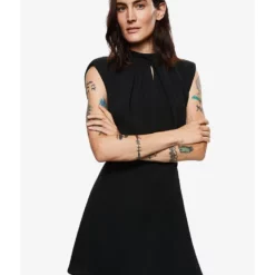 Mango Shoulder Pads Dress