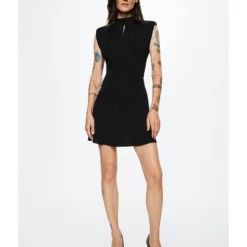 Mango Shoulder Pads Dress -Mango popular store mango 3597 6840826 4