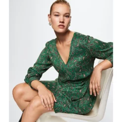 Mango Paisley-Print Satin Dress 12 Mango Paisley-Print Satin Dress -Mango popular store mango 3613 6350826 2