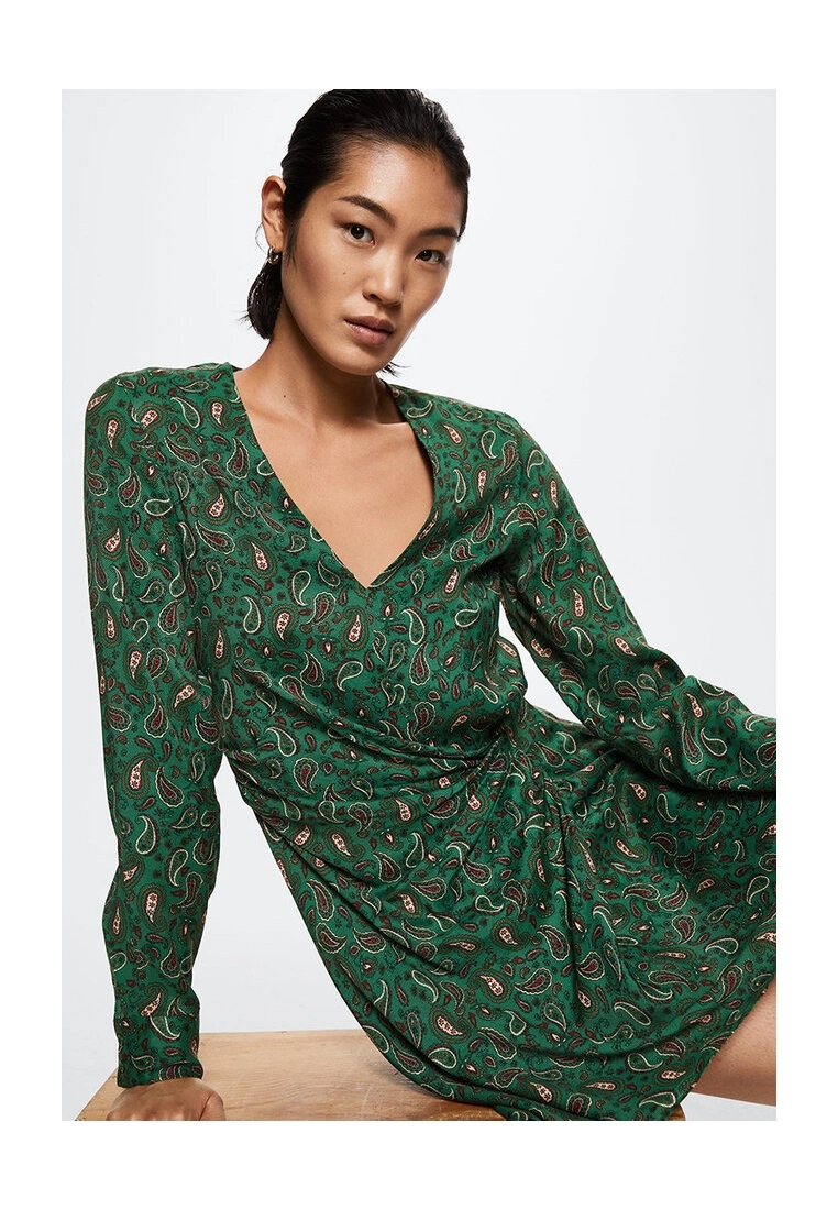 Mango Paisley-Print Satin Dress 7 Mango Paisley-Print Satin Dress - Image 5