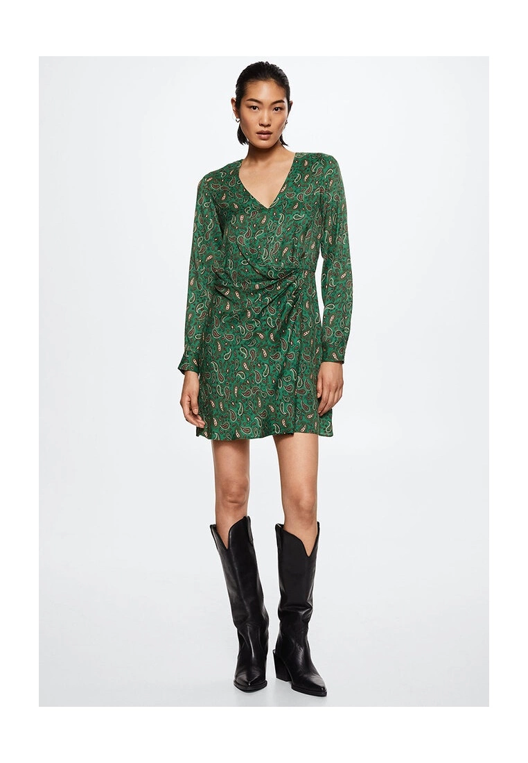 Mango Paisley-Print Satin Dress 8 Mango Paisley-Print Satin Dress - Image 6