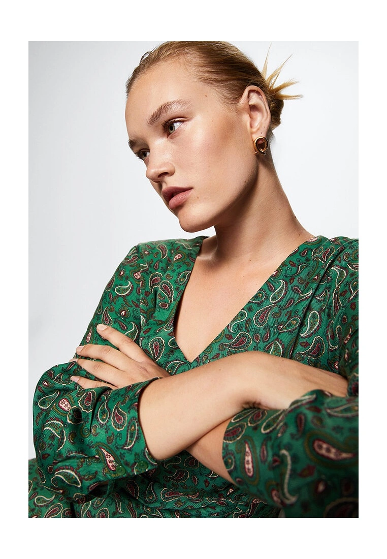 Mango Paisley-Print Satin Dress 9 Mango Paisley-Print Satin Dress - Image 7