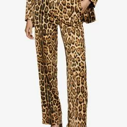 Mango Animal Print Suit Trousers