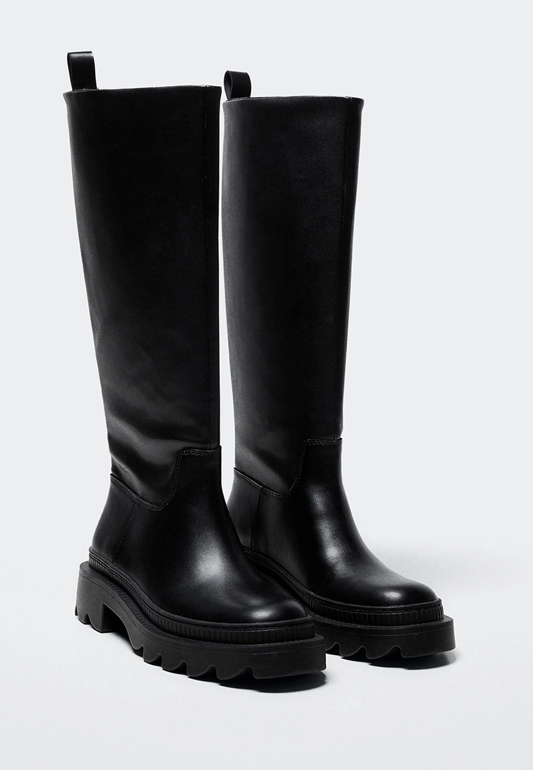 Mango High Boots With Track Sole 4 Mango High Boots With Track Sole - Image 2