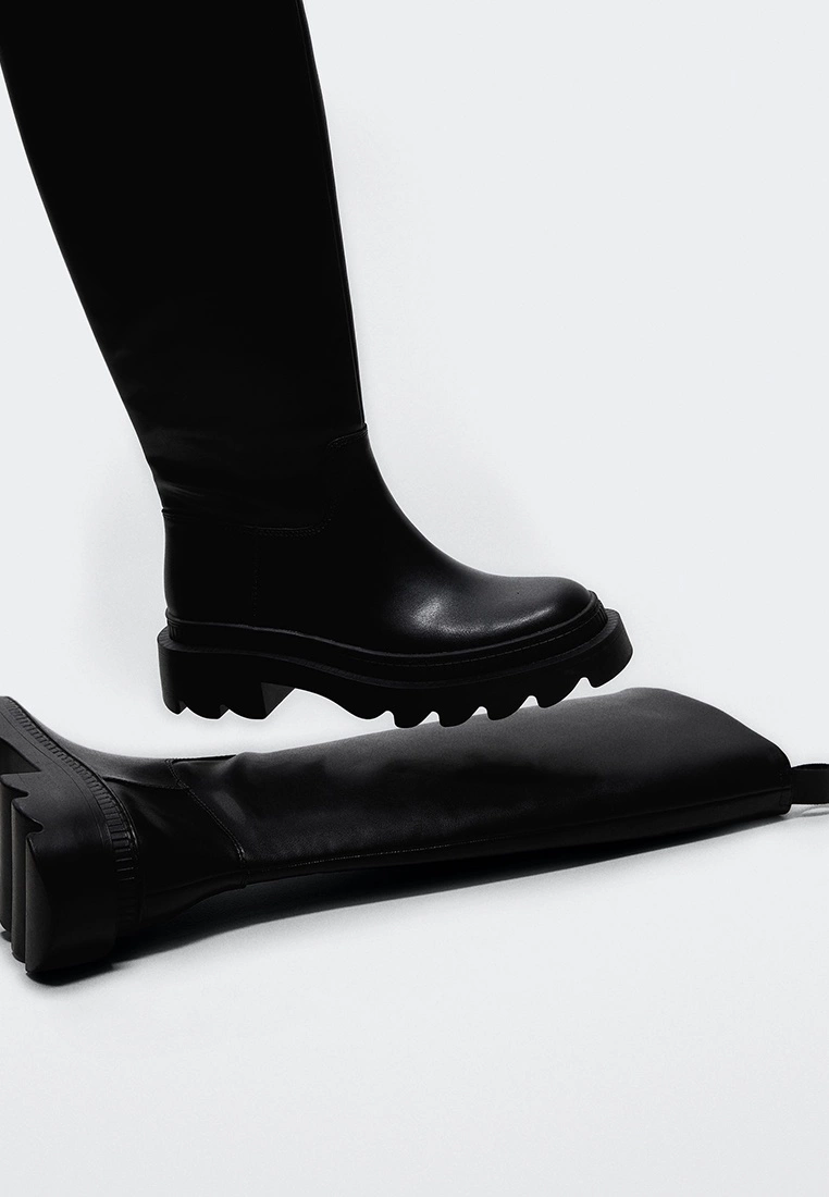 Mango High Boots With Track Sole 6 Mango High Boots With Track Sole - Image 4