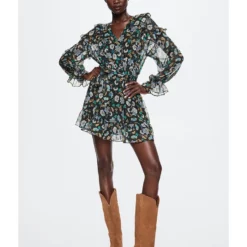 Mango Floral Chiffon Dress 16 Mango Floral Chiffon Dress -Mango popular store mango 3645 4780826 6