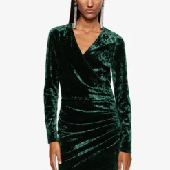 Mango Velvet Crossed Dress