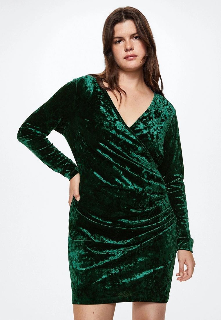 Mango Velvet Crossed Dress 4 Mango Velvet Crossed Dress - Image 2