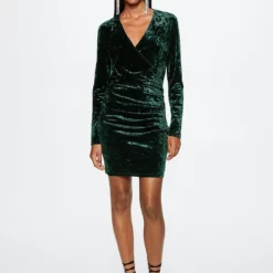 Mango Velvet Crossed Dress 14 Mango Velvet Crossed Dress -Mango popular store mango 3646 6782436 5