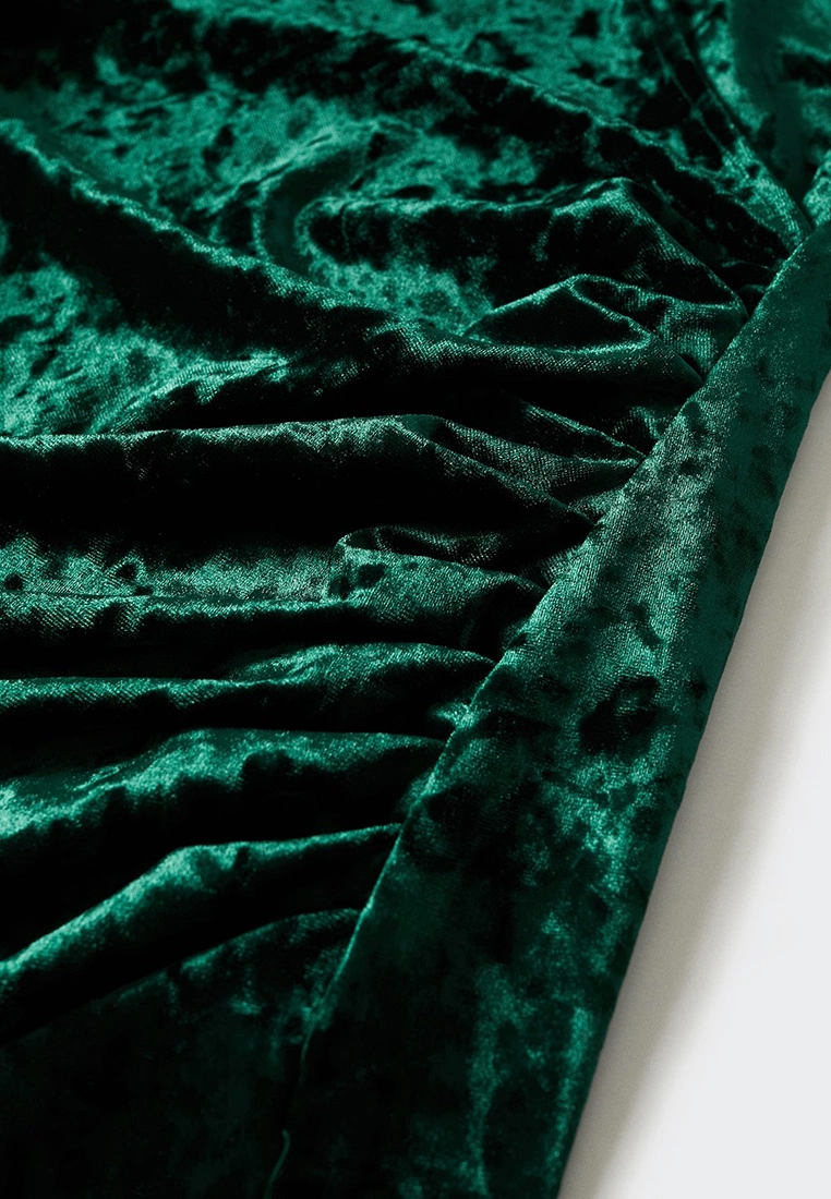 Mango Velvet Crossed Dress 10 Mango Velvet Crossed Dress - Image 8