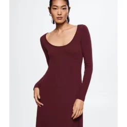 Mango Ribbed Midi Dress -Mango popular store mango 3656 5450826 5