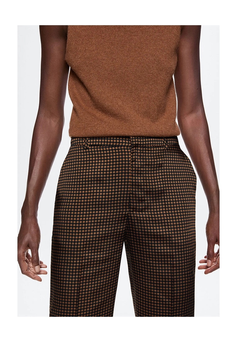 Mango Satin Printed Trousers 5 Mango Satin Printed Trousers - Image 3