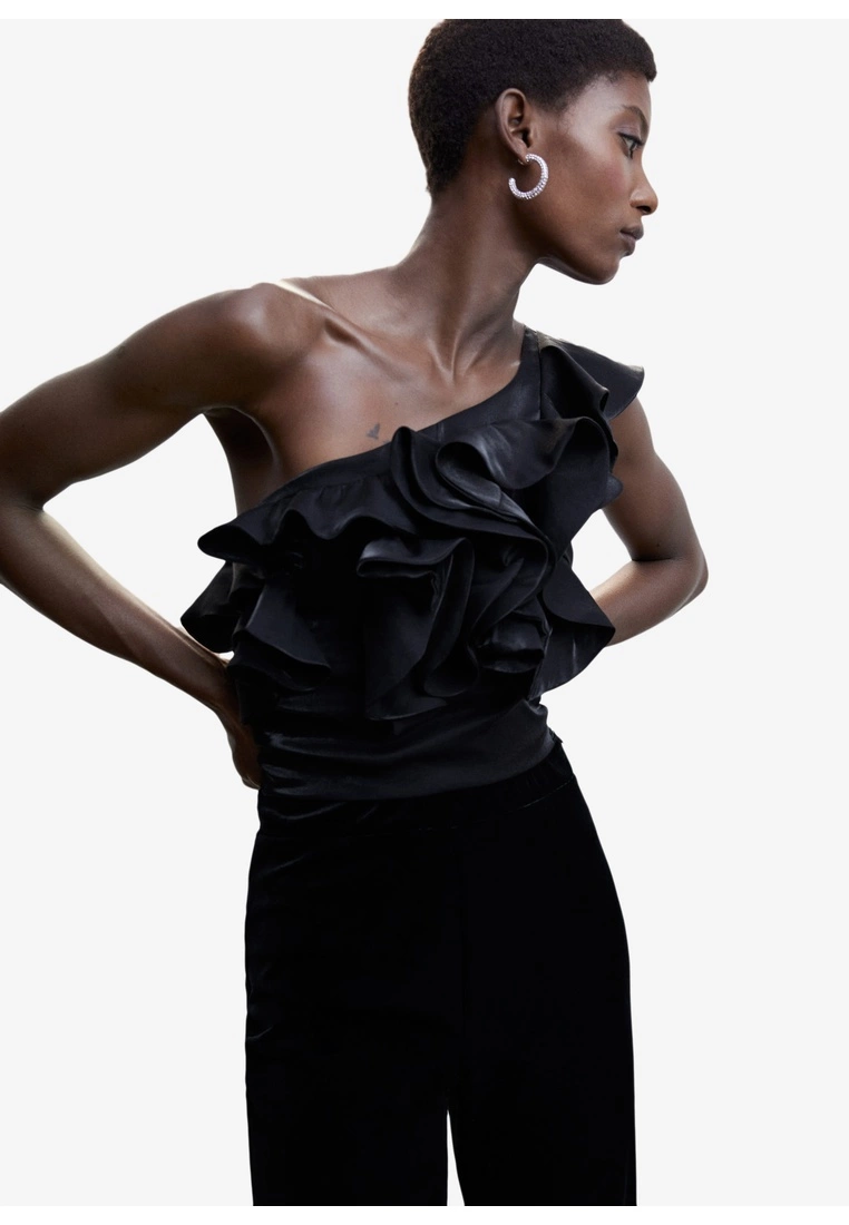 Mango Asymmetric Ruffled Blouse 3 Mango Asymmetric Ruffled Blouse