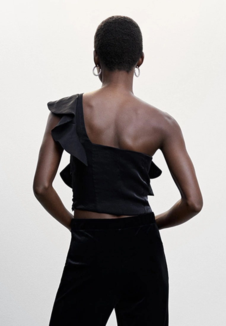 Mango Asymmetric Ruffled Blouse 4 Mango Asymmetric Ruffled Blouse - Image 2