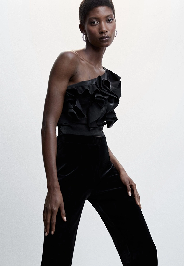 Mango Asymmetric Ruffled Blouse 5 Mango Asymmetric Ruffled Blouse - Image 3