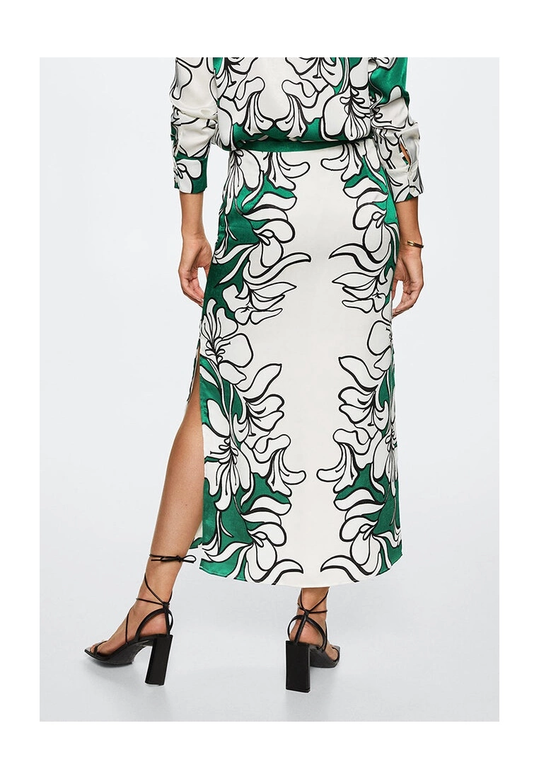 Mango Printed Satin Skirt 4 Mango Printed Satin Skirt - Image 2