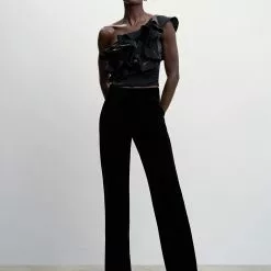 Mango Asymmetric Ruffled Blouse 14 Mango Asymmetric Ruffled Blouse -Mango popular store mango 3736 2592436 6