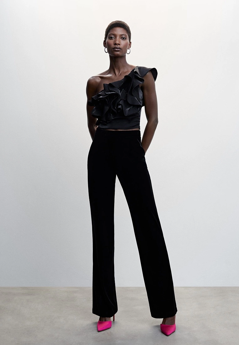 Mango Asymmetric Ruffled Blouse 8 Mango Asymmetric Ruffled Blouse - Image 6