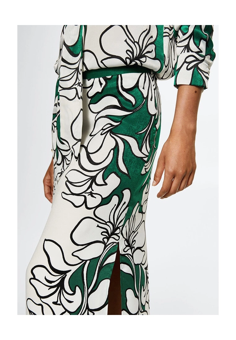 Mango Printed Satin Skirt 5 Mango Printed Satin Skirt - Image 3