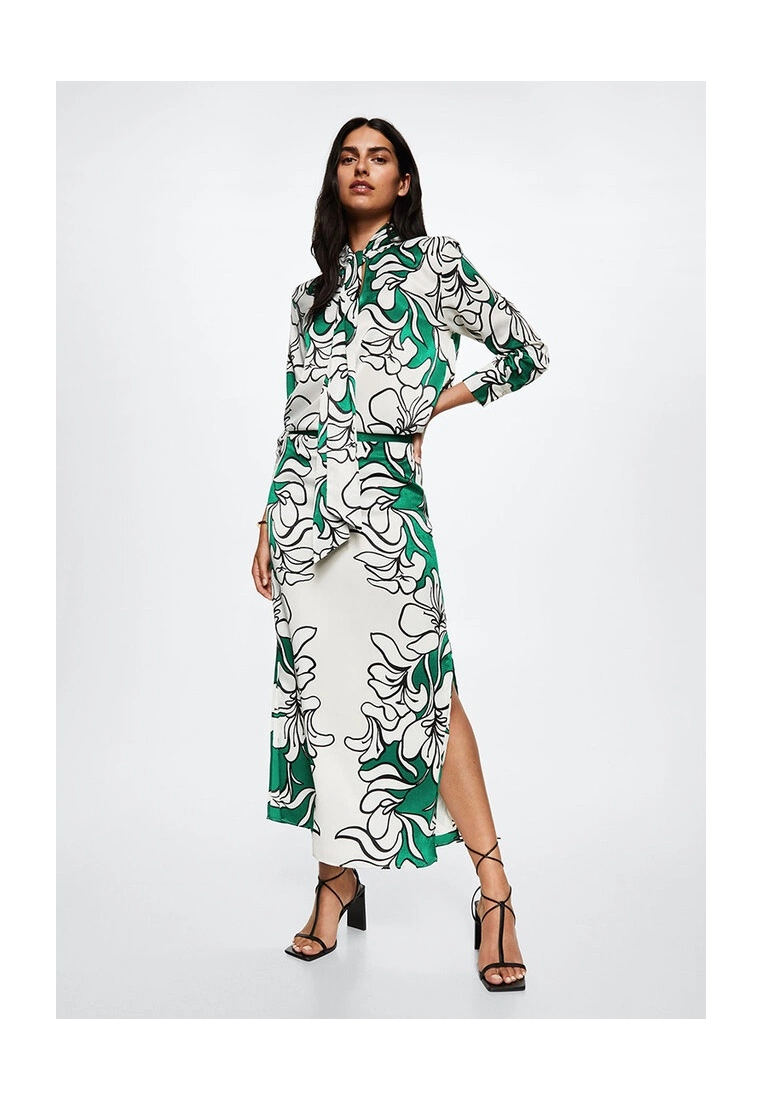 Mango Printed Satin Skirt 6 Mango Printed Satin Skirt - Image 4