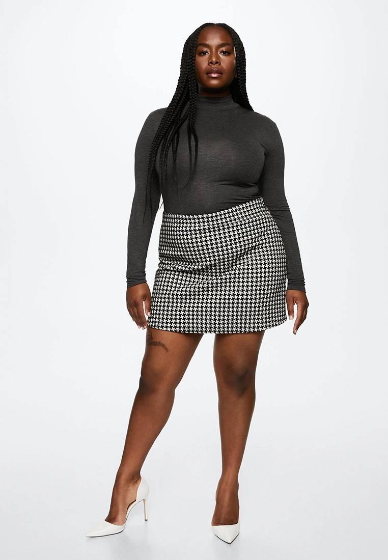 Mango Houndstooth Mini Skirt 4 Mango Houndstooth Mini Skirt - Image 2