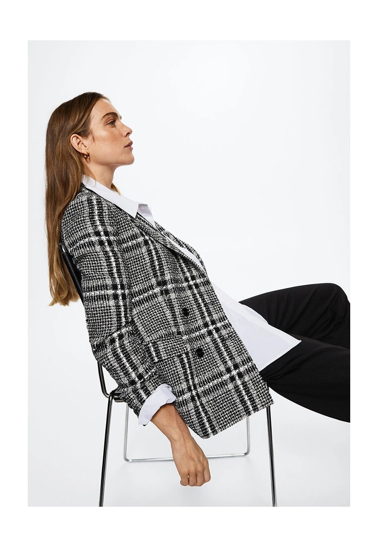 Mango Tweed Check Blazer 6 Mango Tweed Check Blazer - Image 4