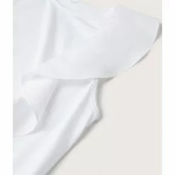 Mango Frills Cotton T-Shirt -Mango popular store mango 3786 9599316 4