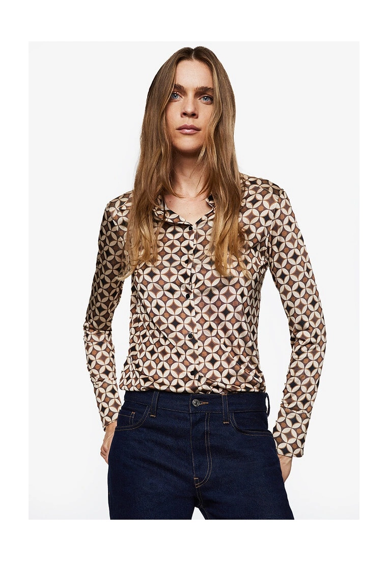 Mango Geometric Print Shirt 3 Mango Geometric Print Shirt