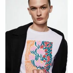 Mango Printed Cotton-Blend T-Shirt 8 Mango Printed Cotton-Blend T-Shirt -Mango popular store mango 3840 6380926 3