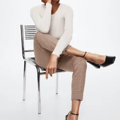 Mango Skinny Houndstooth Suit Trousers 10 Mango Skinny Houndstooth Suit Trousers -Mango popular store mango 3848 1290926 3