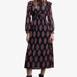 Mango Baroque Print Dress