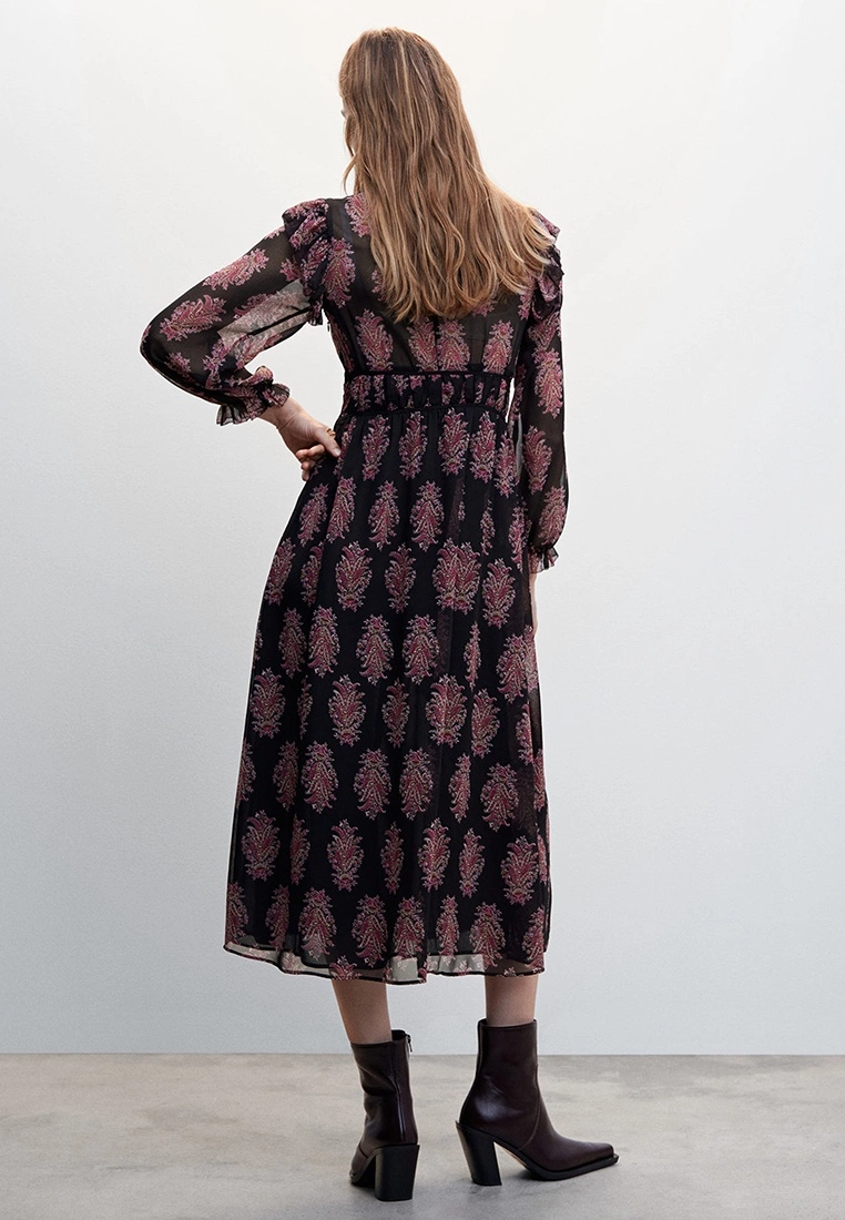 Mango Baroque Print Dress 4 Mango Baroque Print Dress - Image 2
