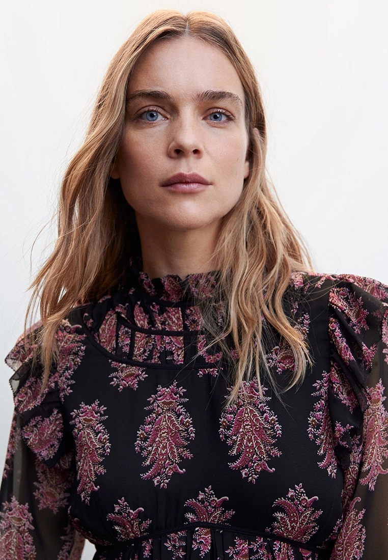 Mango Baroque Print Dress 5 Mango Baroque Print Dress - Image 3