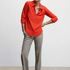 Mango Buttoned Flowy Shirt 11 Mango Buttoned Flowy Shirt -Mango popular store mango 3853 6638046 4