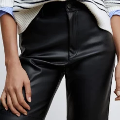 Mango Leather-Effect Straight Trousers 13 Mango Leather-Effect Straight Trousers -Mango popular store mango 3858 0067436 3