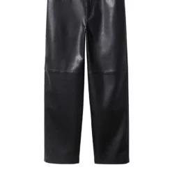 Mango Leather-Effect Straight Trousers 19 Mango Leather-Effect Straight Trousers -Mango popular store mango 3860 0067436 9