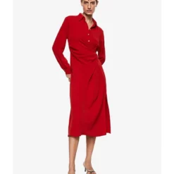 Mango Knot Detail Shirt Dress