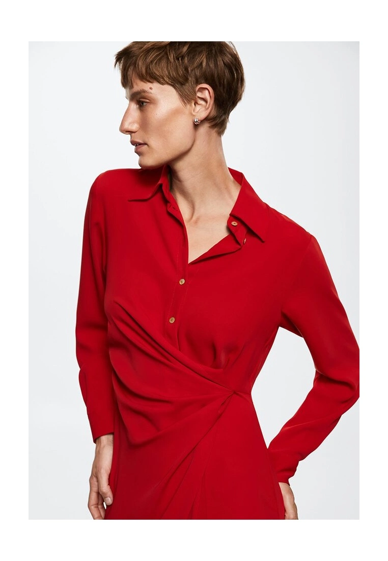 Mango Knot Detail Shirt Dress 6 Mango Knot Detail Shirt Dress - Image 4